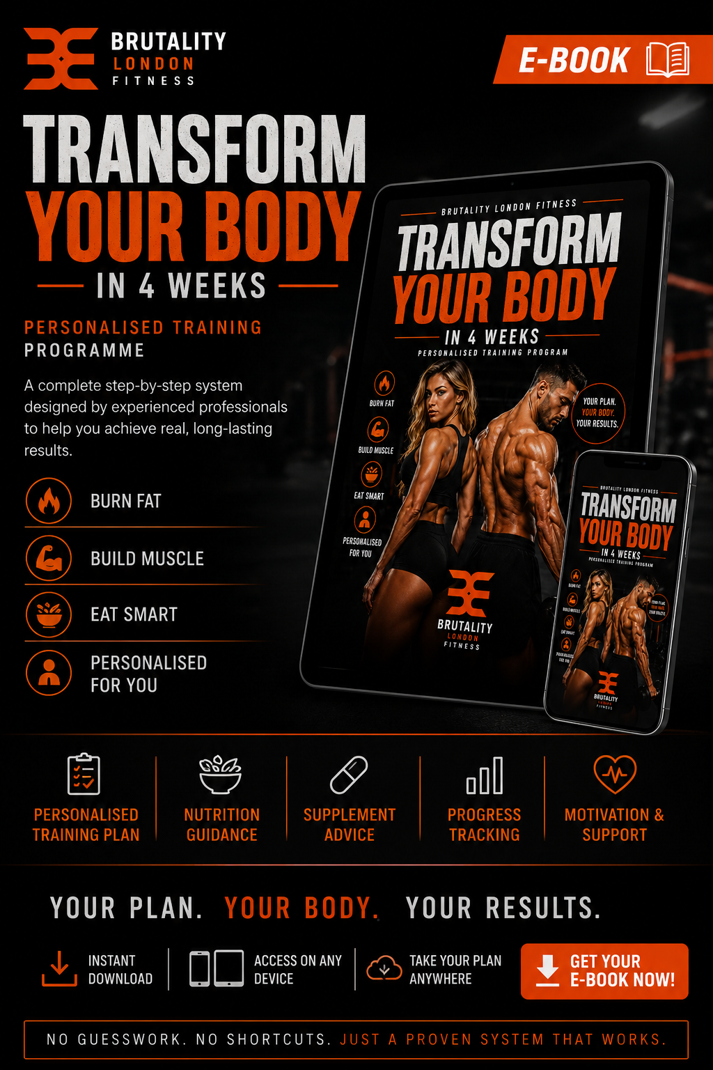Transform Your Body in 4 Weeks E-BOOK – Personalised Training Program