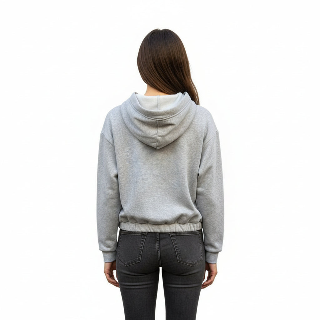 Brutality™ Luxe Soft-Fit Cropped Hoodie – Light Grey