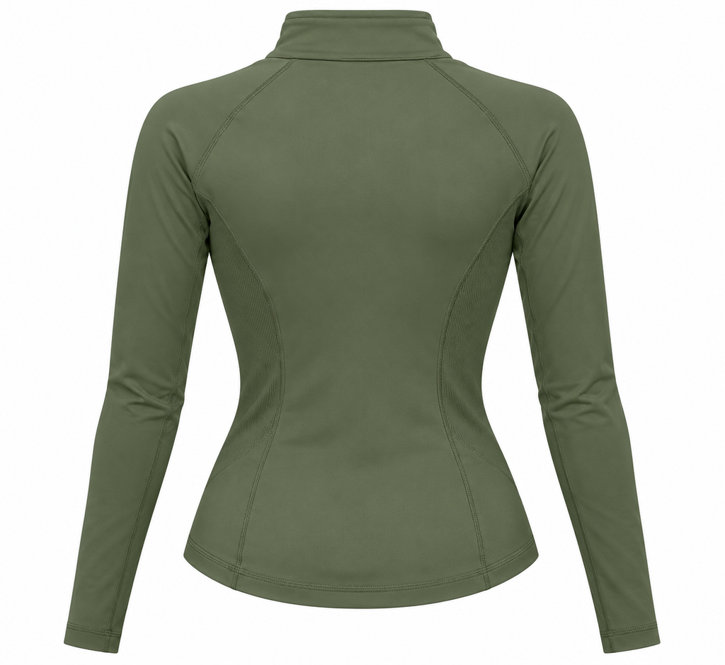 Brutality London Sculpt Zip Jacket - Olive Green