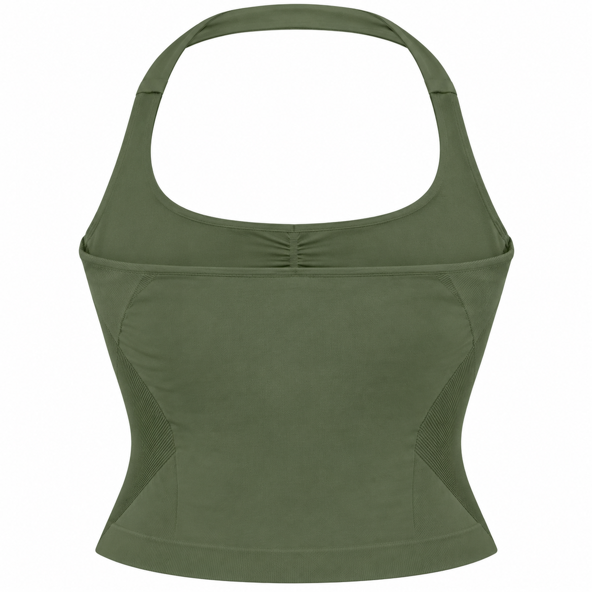 Brutality London Olive Green Halter Performance Top