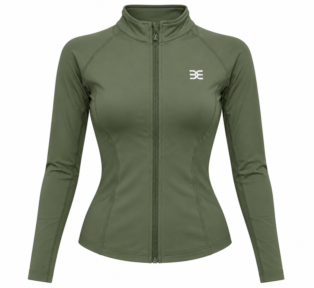 Brutality London Sculpt Zip Jacket - Olive Green
