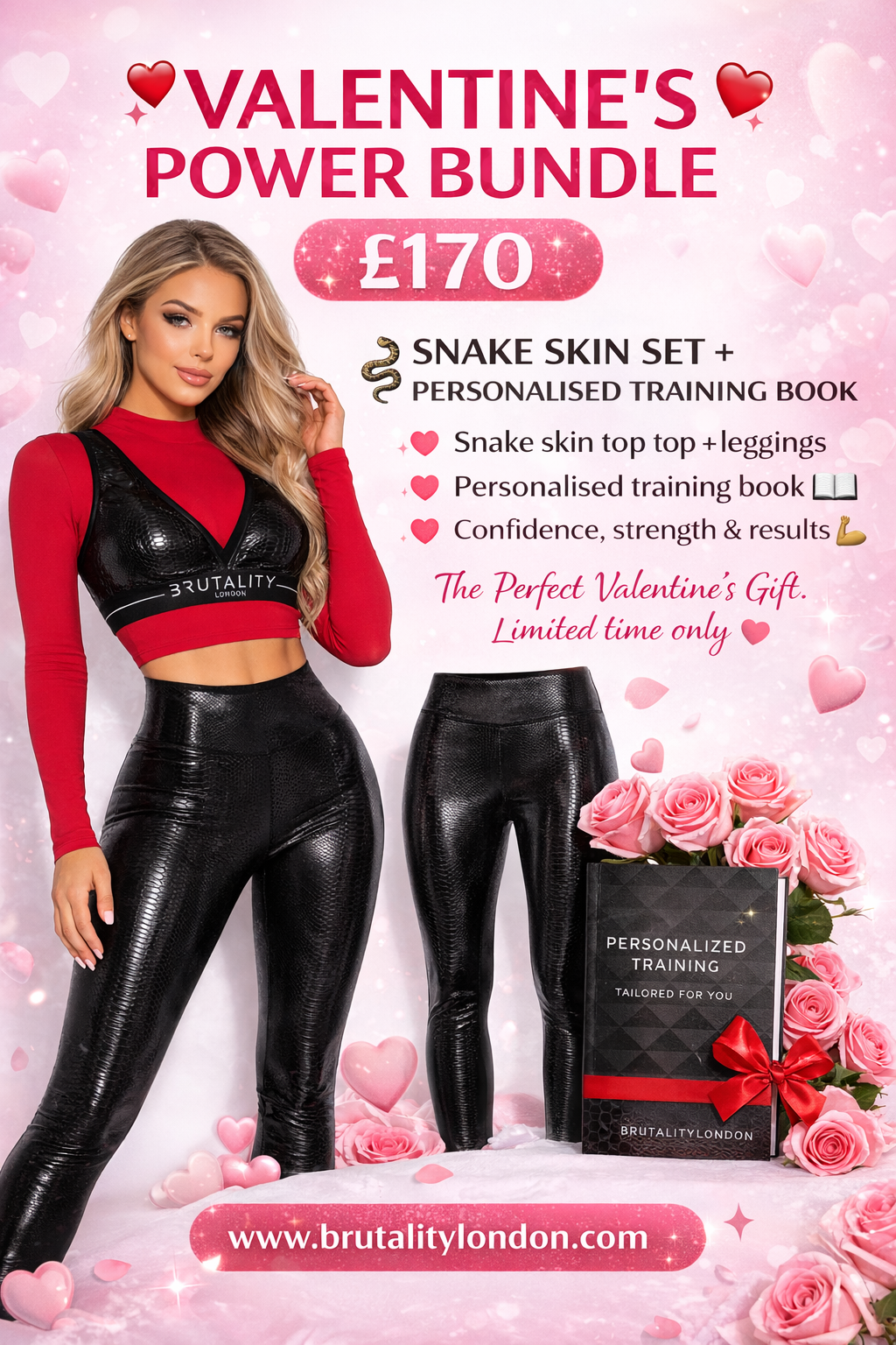 Valentine’s Power Bundle in Black – £170  Limits Sizes Available Only
