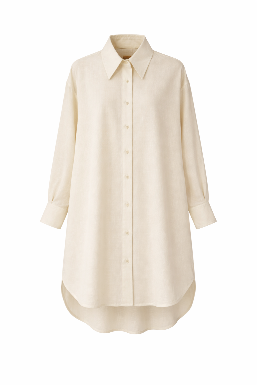 Brutality™ Luxe Linen Shirt Dress – Cream White
