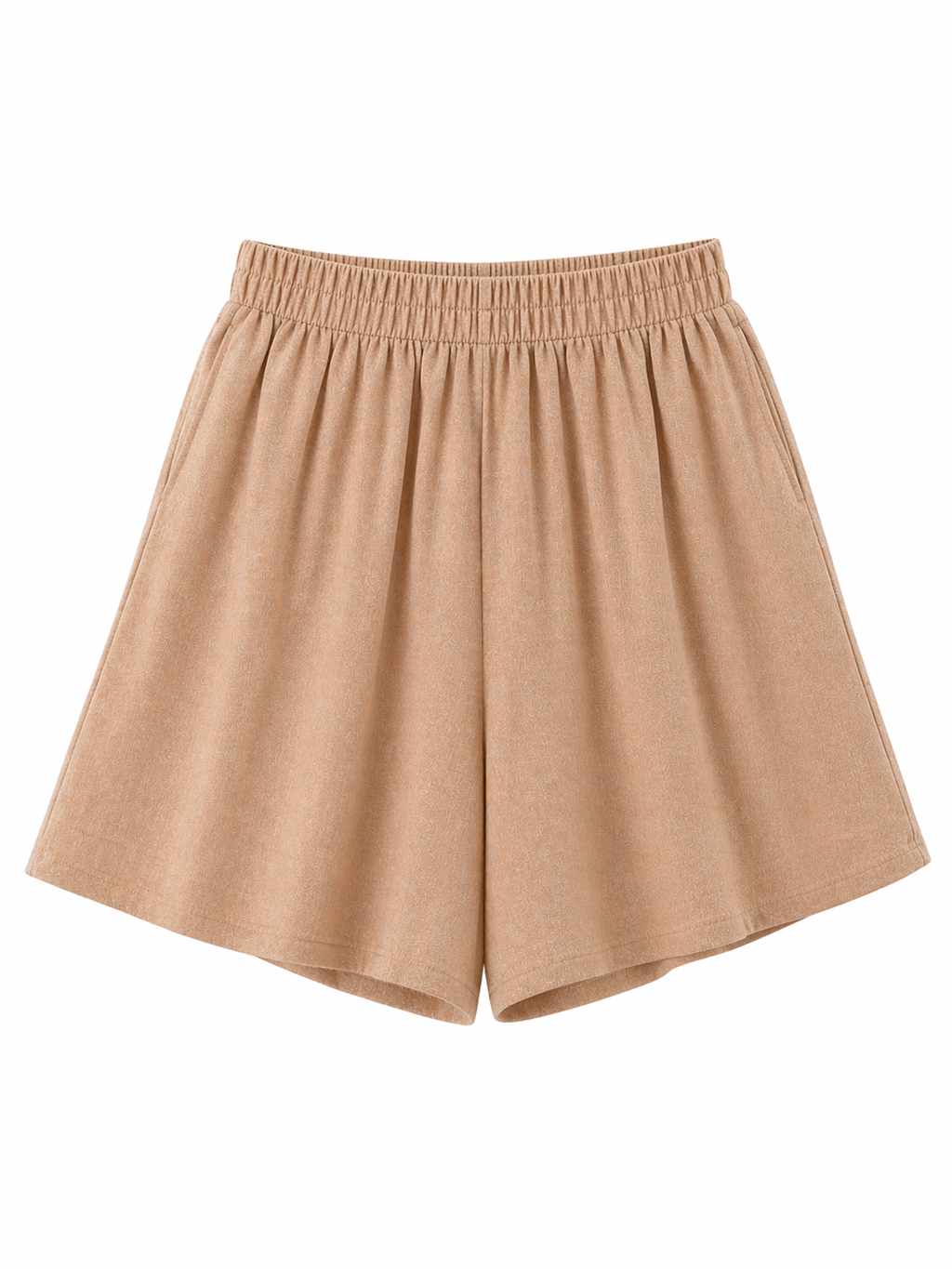 Luxe Flow High-Waist Shorts – Golden Sand