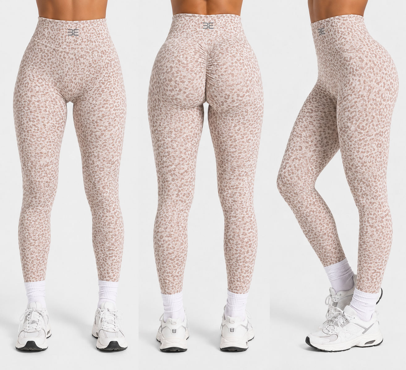 Brutality London Leopard Define Scrunch Leggings - Sand Leopard