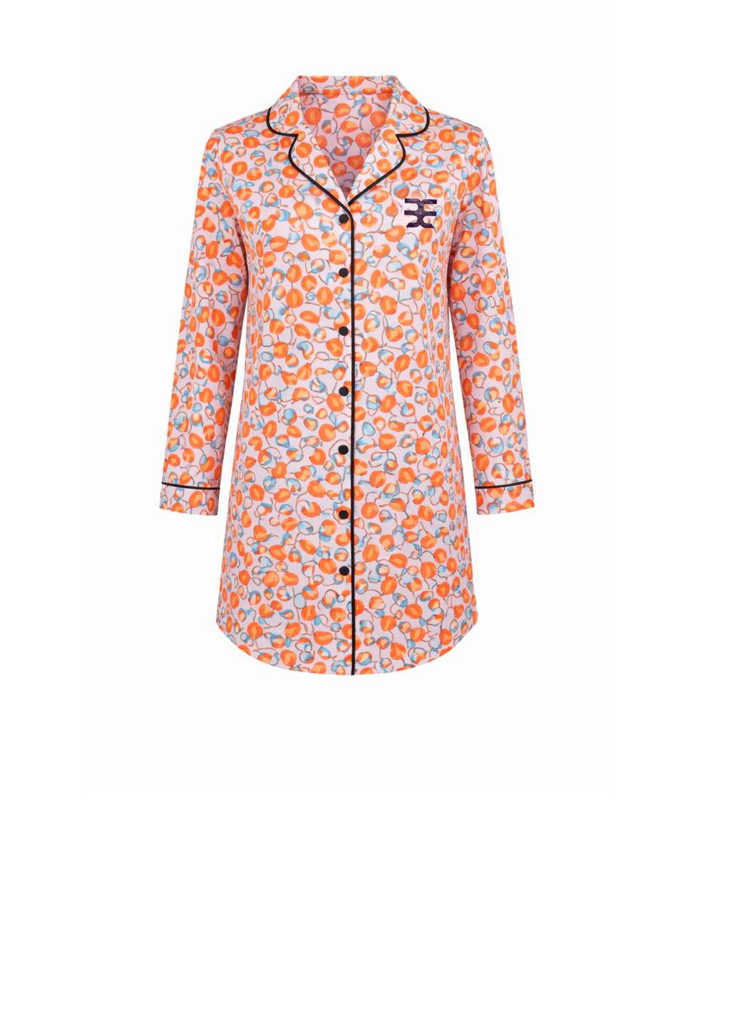 Luxury Satin Nightshirt Unisex – Orange Bloom Brutality London