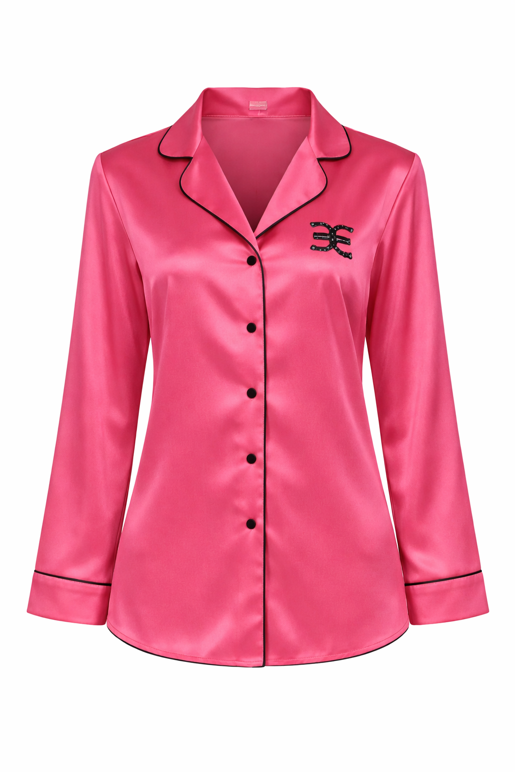 Silk Satin Pyjama Set – Rose Pink Brutality London