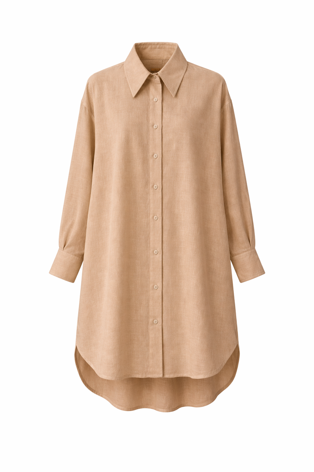 Brutality™ Luxe Linen Shirt Dress – Golden Sand