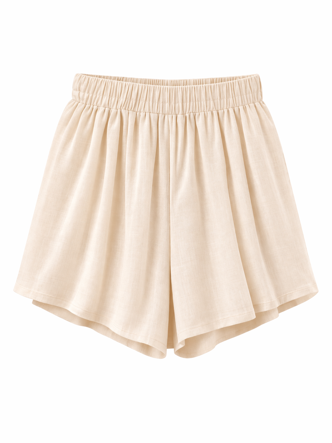 Luxe Flow High-Waist Shorts – Soft Sand