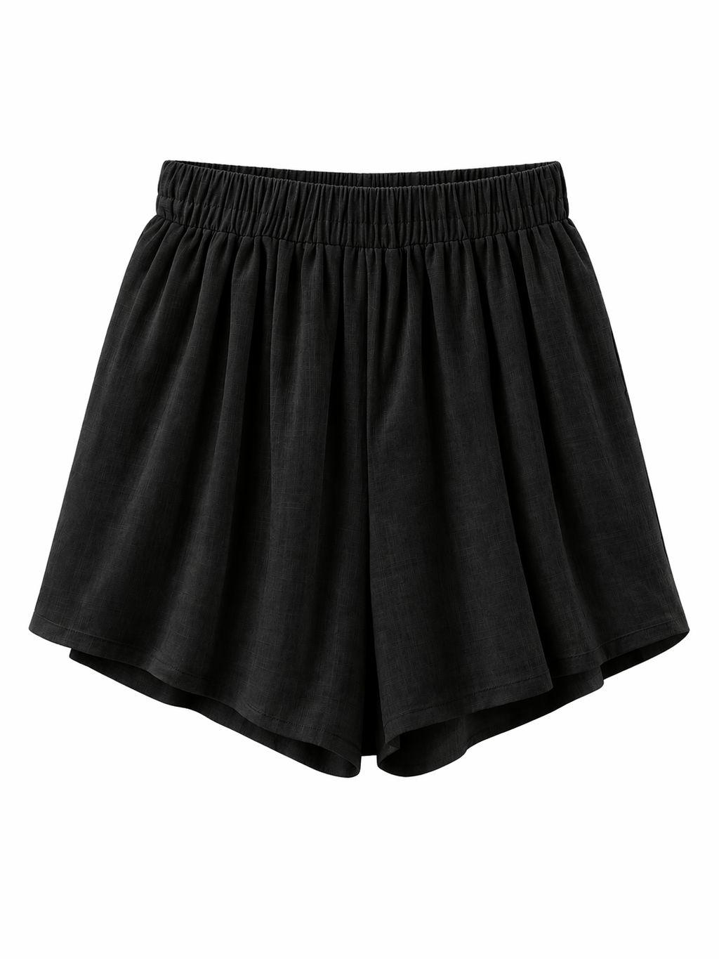 Luxe Flow High-Waist Shorts – Black