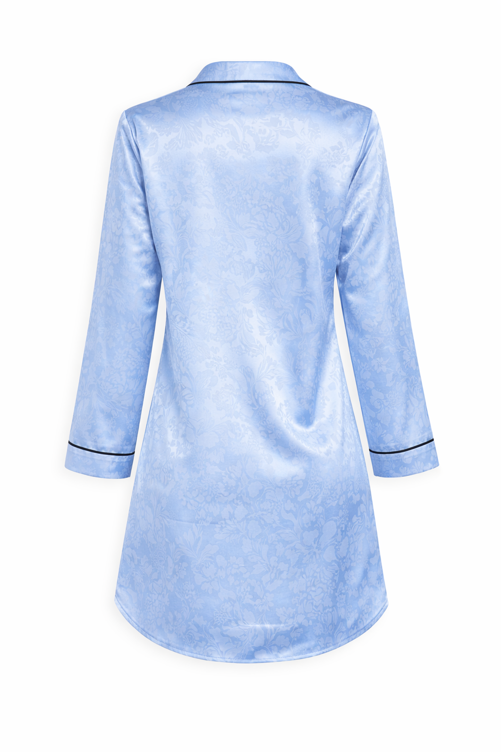 Sky Blue Silky Satin Sleep Shirt – Unisex