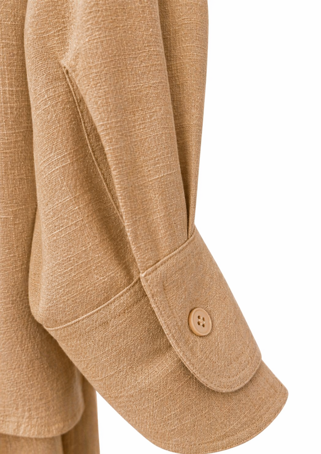 Brutality™ Luxe Linen Shirt Dress – Golden Sand