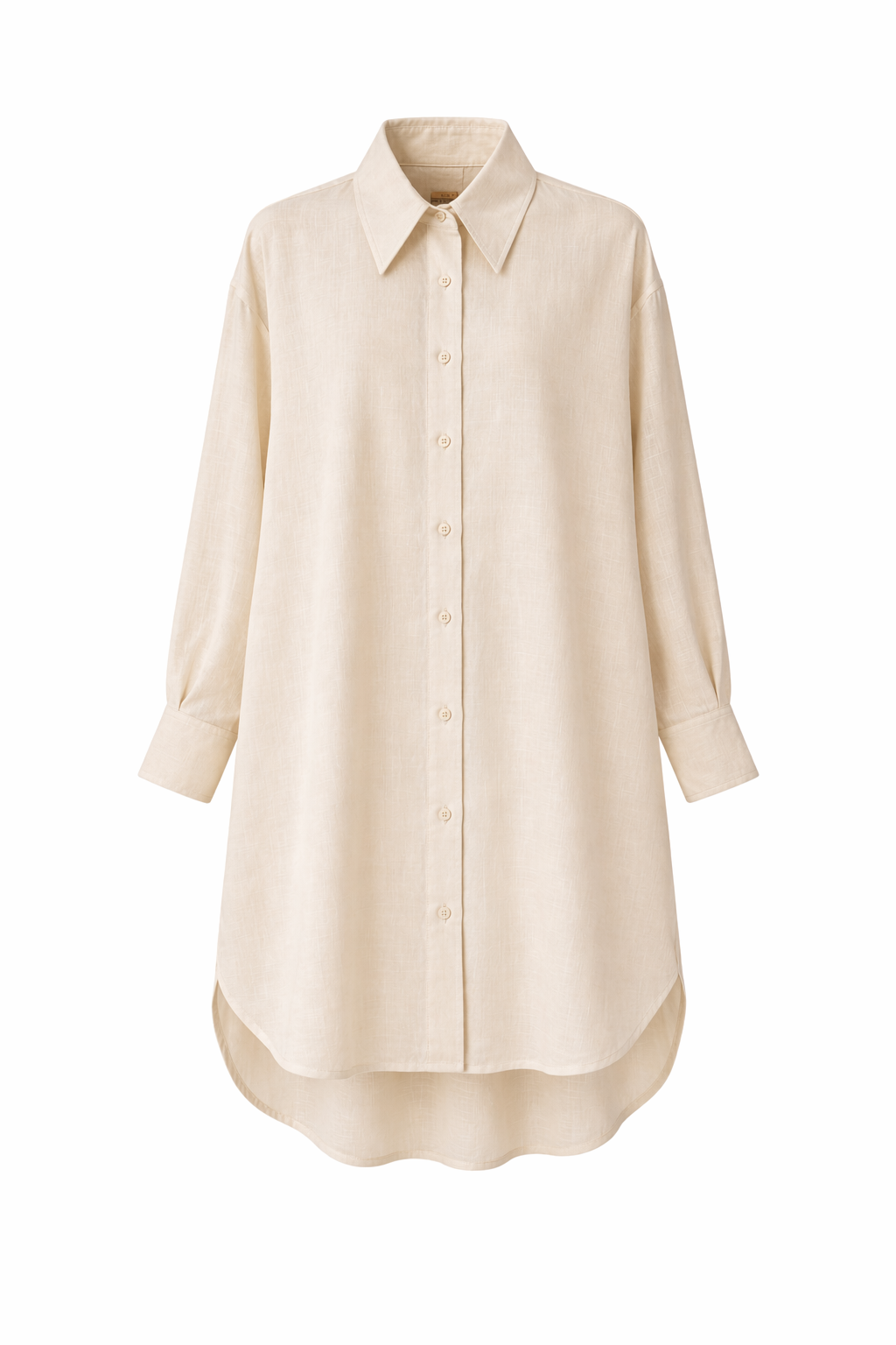 Brutality™ Luxe Linen Shirt Dress – Soft Sand Beige