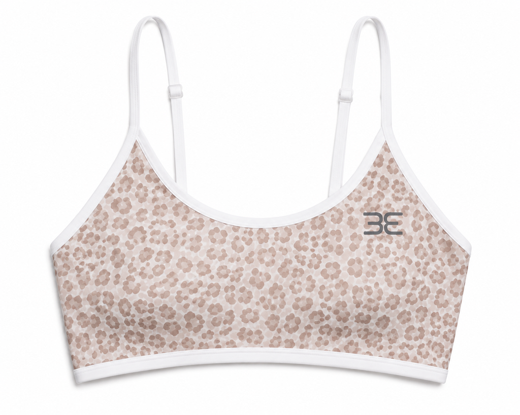 Brutality London Leopard Performance Sports Bra – Beige Leopard