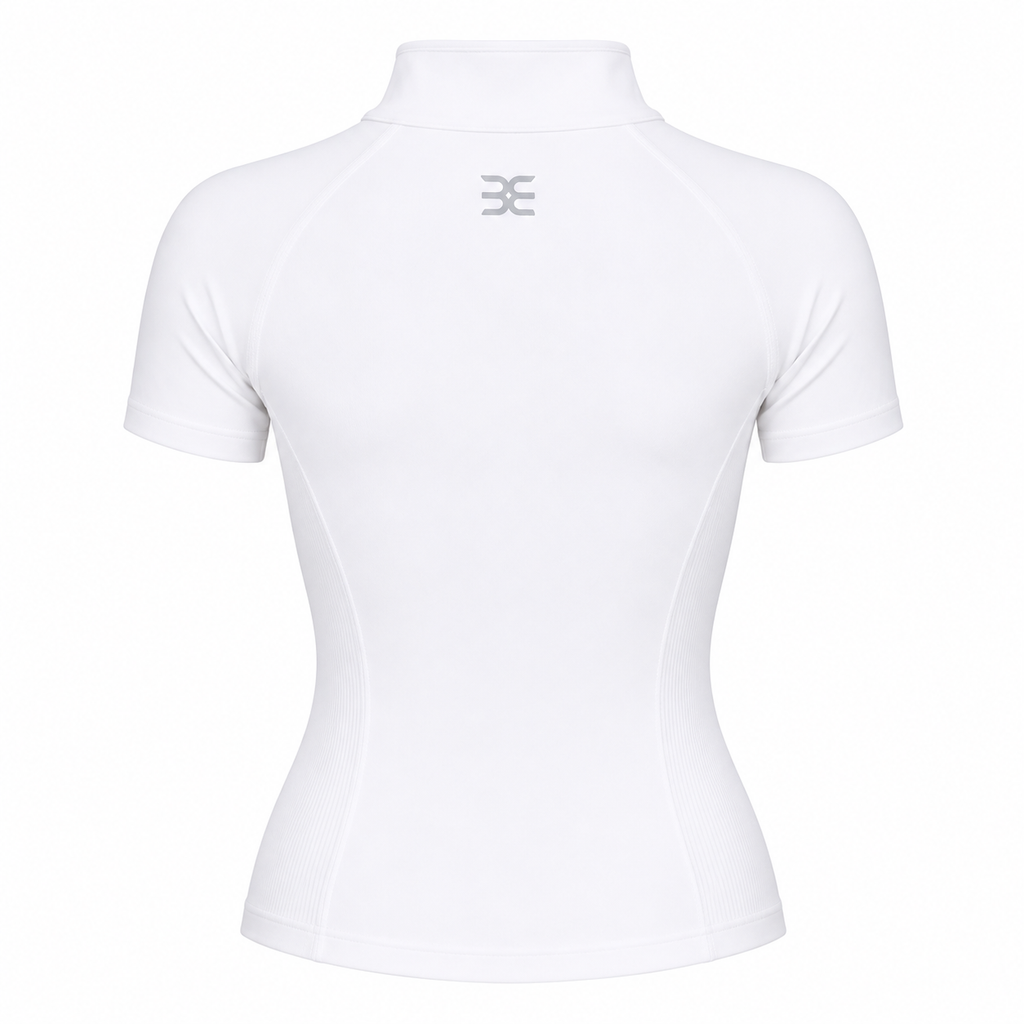 Brutality London Short-Sleeve Zip Performance Top – White