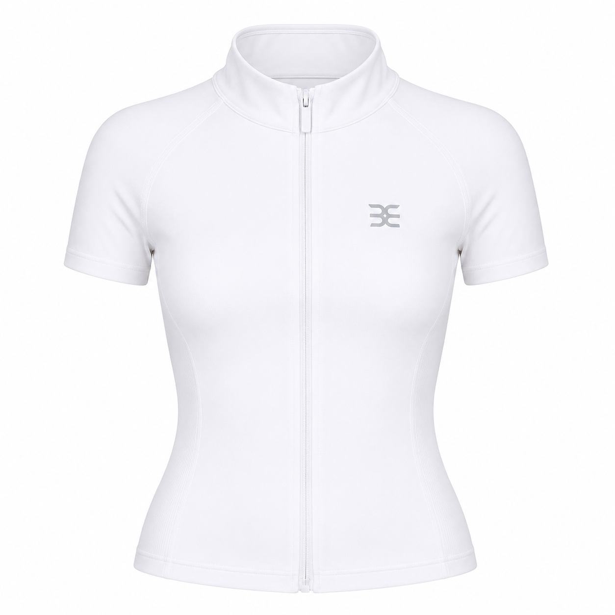 Brutality London Short-Sleeve Zip Performance Top – White
