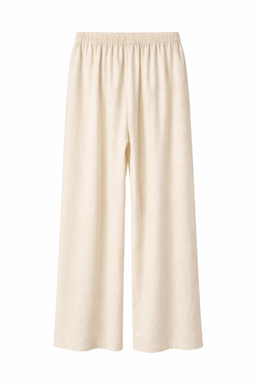 Luxe Relaxed Wide-Leg Trousers – Cream White
